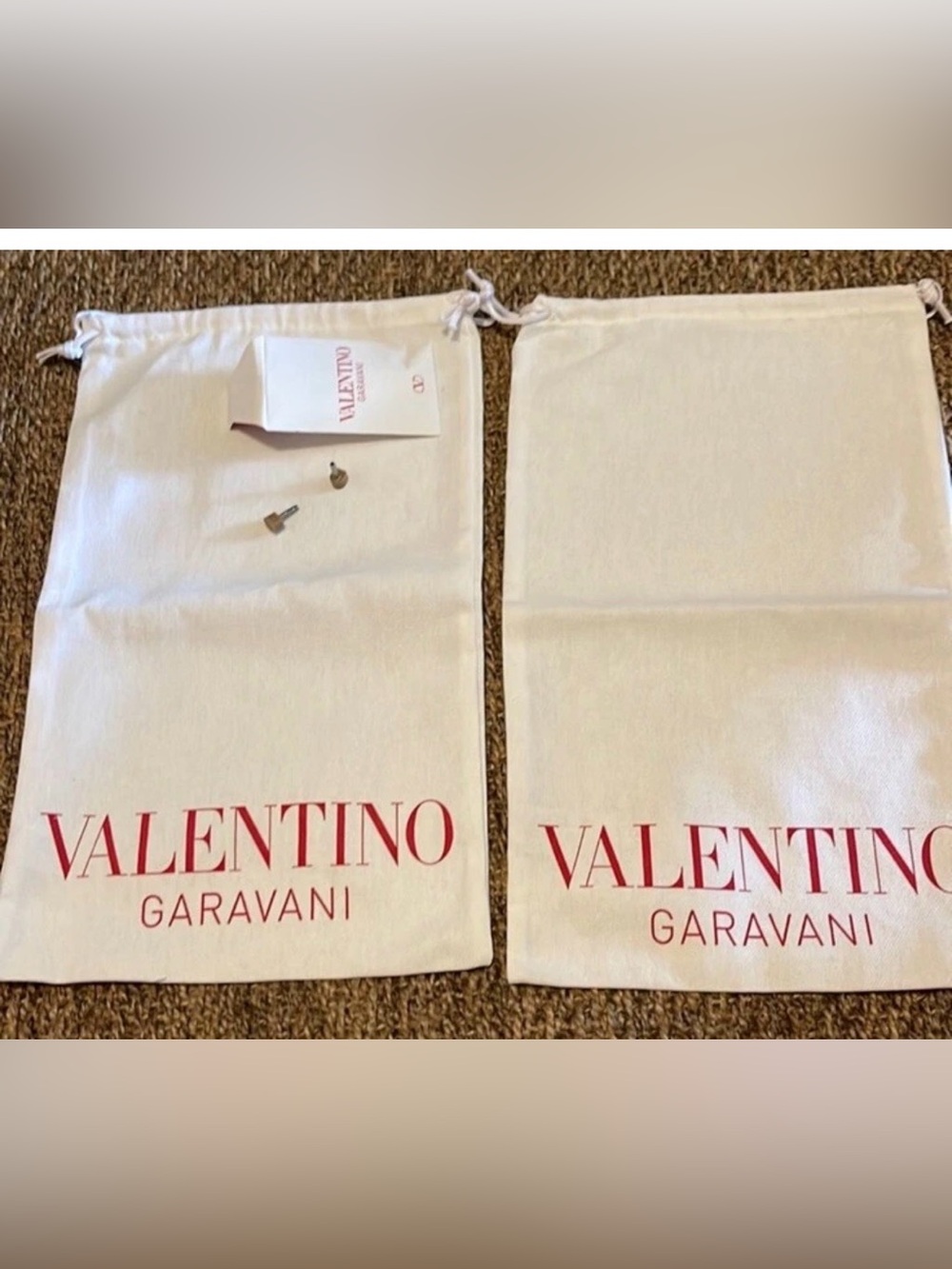 Valentino dust bags with heel tips new
